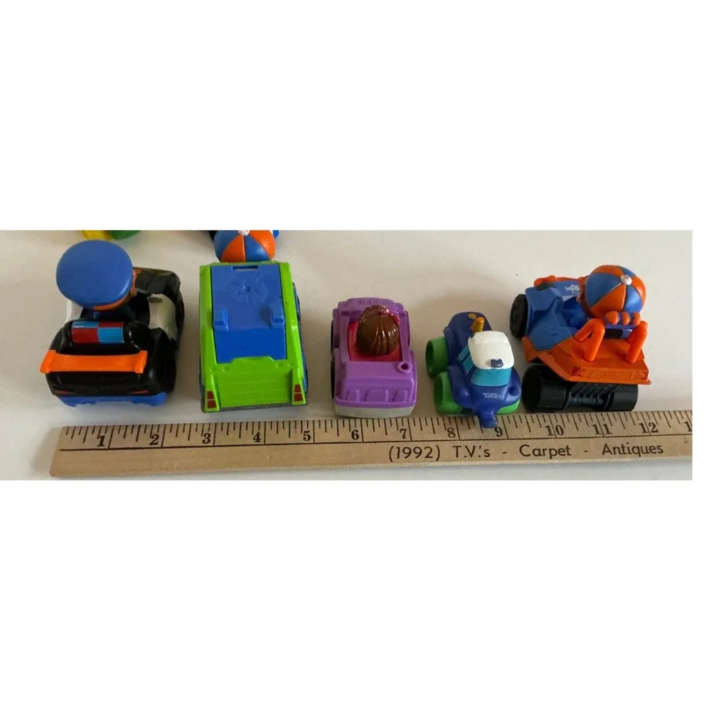 Blippi Toy Vehicle Lot Mini Cars Excavator Police Truck Plastic Toddler Toys